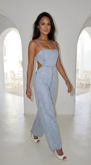 Brixton Denim Cutout Jumpsuit - Blue