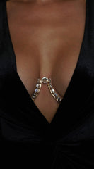 Allure Elegance Crystal Bra Chain - Gold