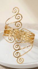 Angel Wing Arm Cuff Bracelet - Gold