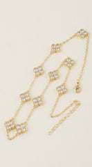 Amélie Crystal Clover Necklace - Gold