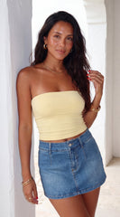 Arlie Tube Top - Light Yellow