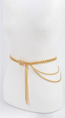Chain Buckle Belt - Gold