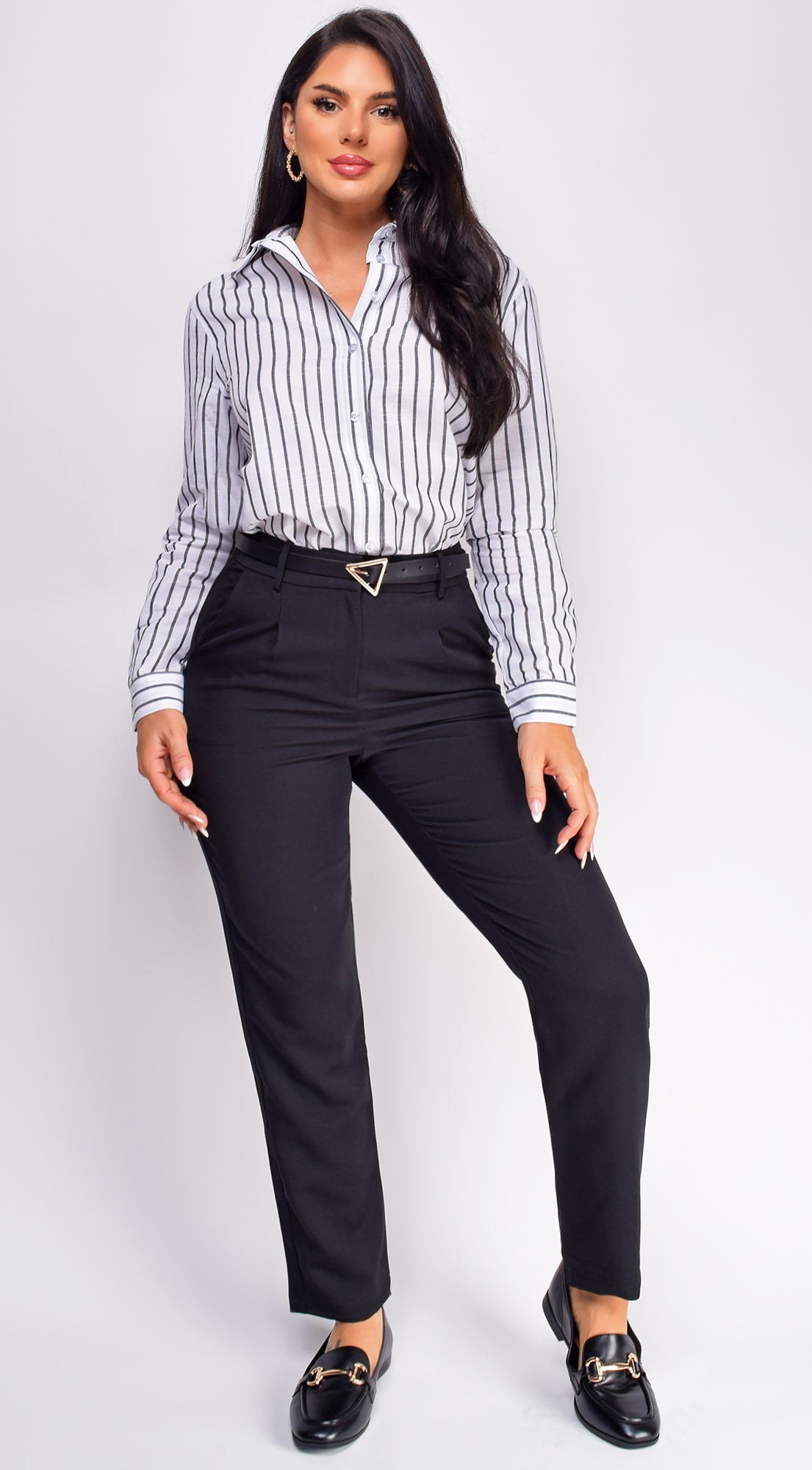 Aspen Twill Slim Fit Cropped Pants - Black