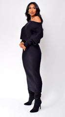 Biella Top & Skirt Set - Black