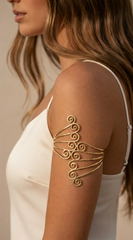 Angel Wing Arm Cuff Bracelet - Gold