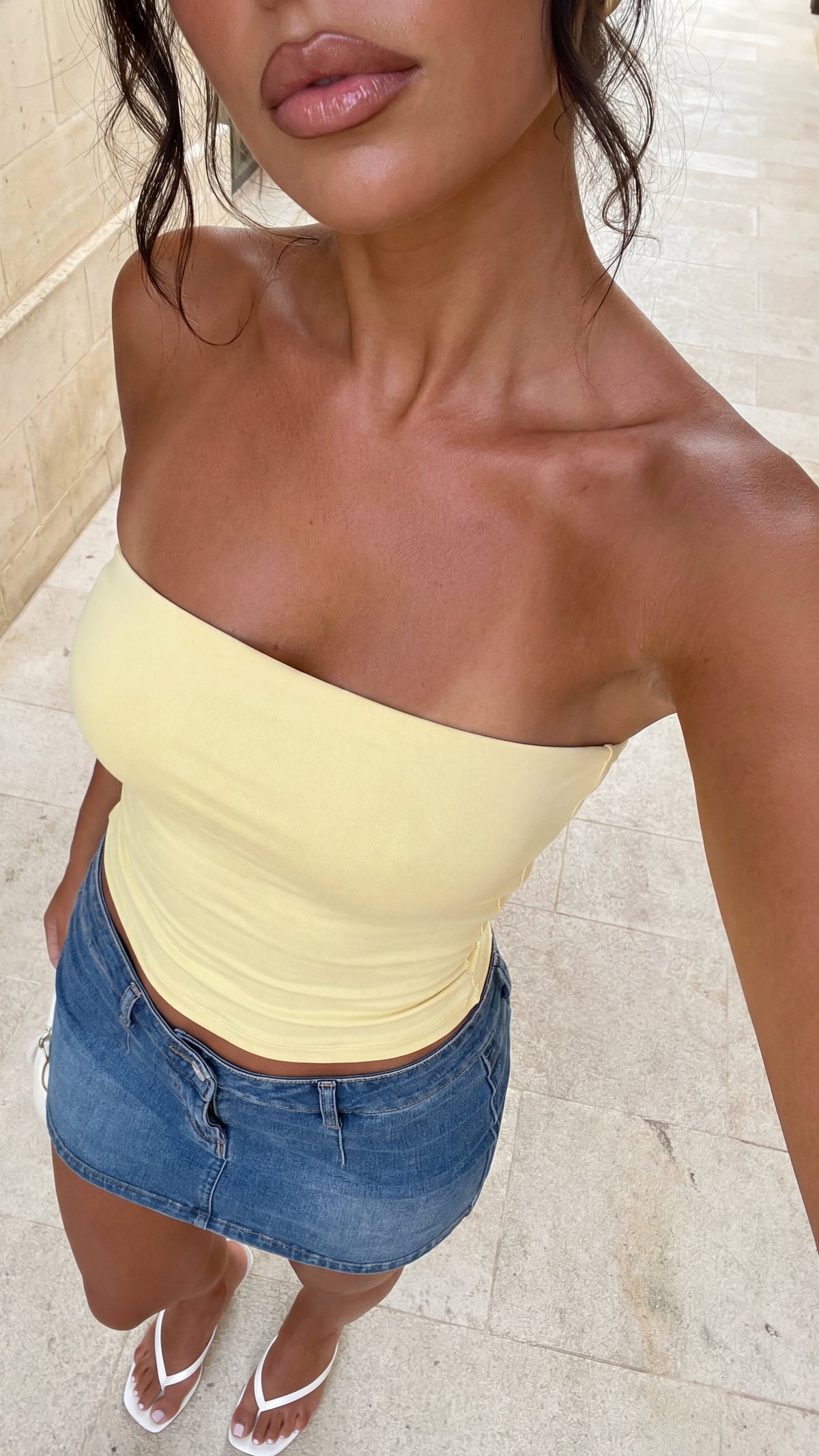 Arlie Tube Top - Light Yellow