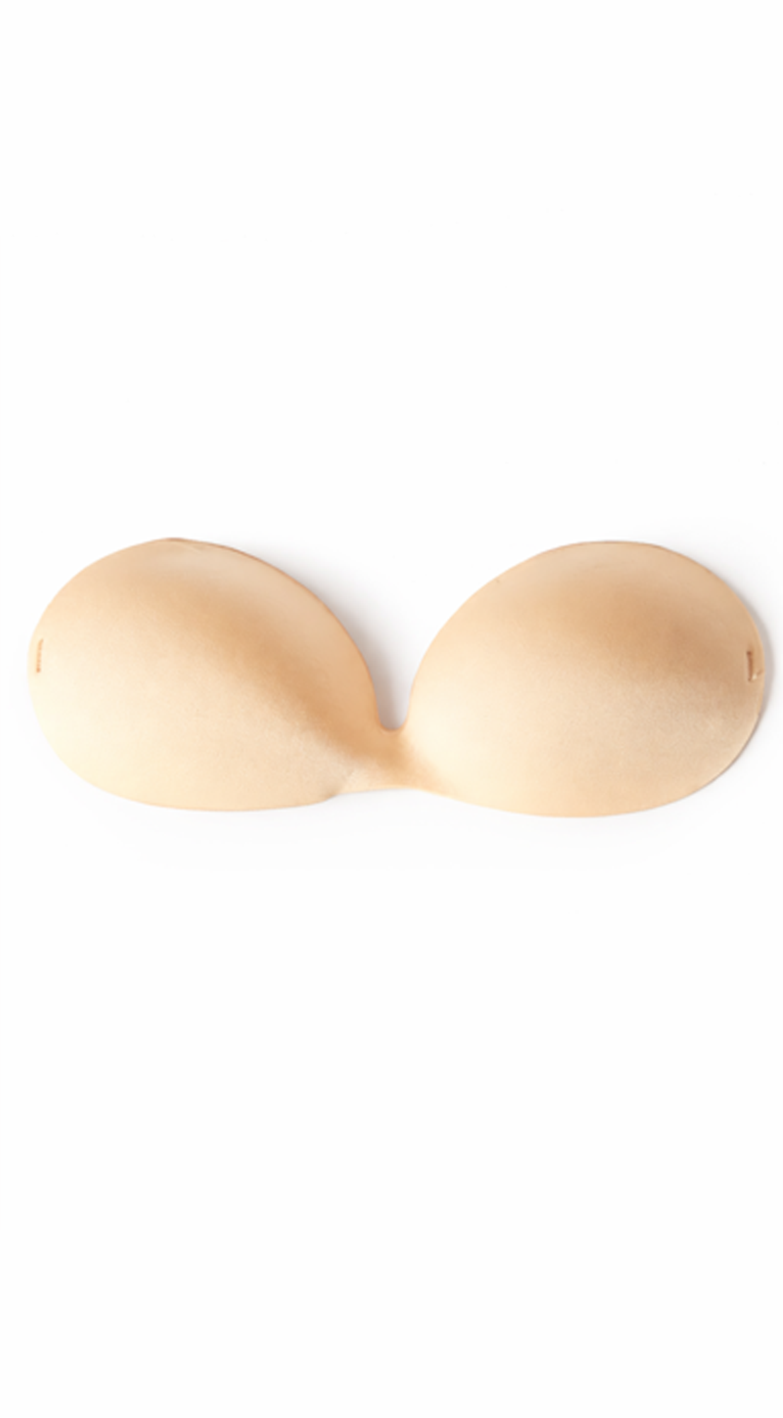 Adhesive Plunge Bra with Back Strap - Beige