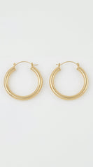 Alessia Textured Hoop Earrings - Gold