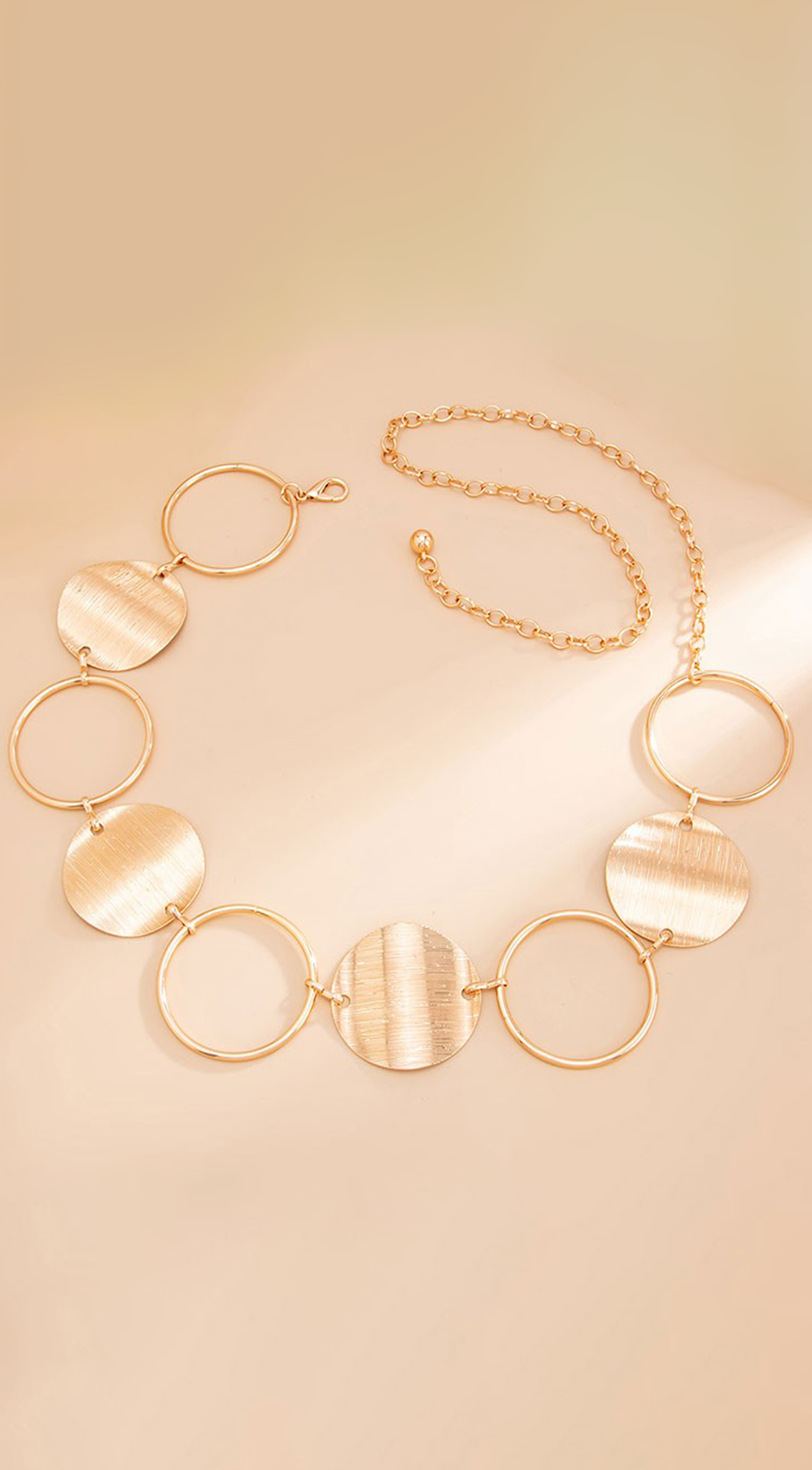 Charlotte Metallic Chain Belt - Gold