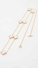 Belle Double Layer Clover Necklace - Gold