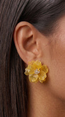 Amalfi Floral Earrings - Yellow